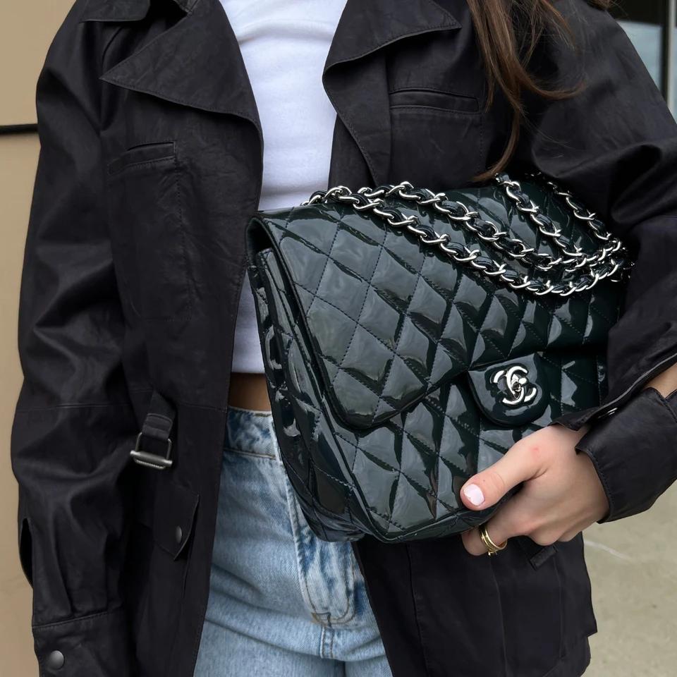Chanel Gray Quilted Glazed Leather Reissue Accordion Flap Bag
