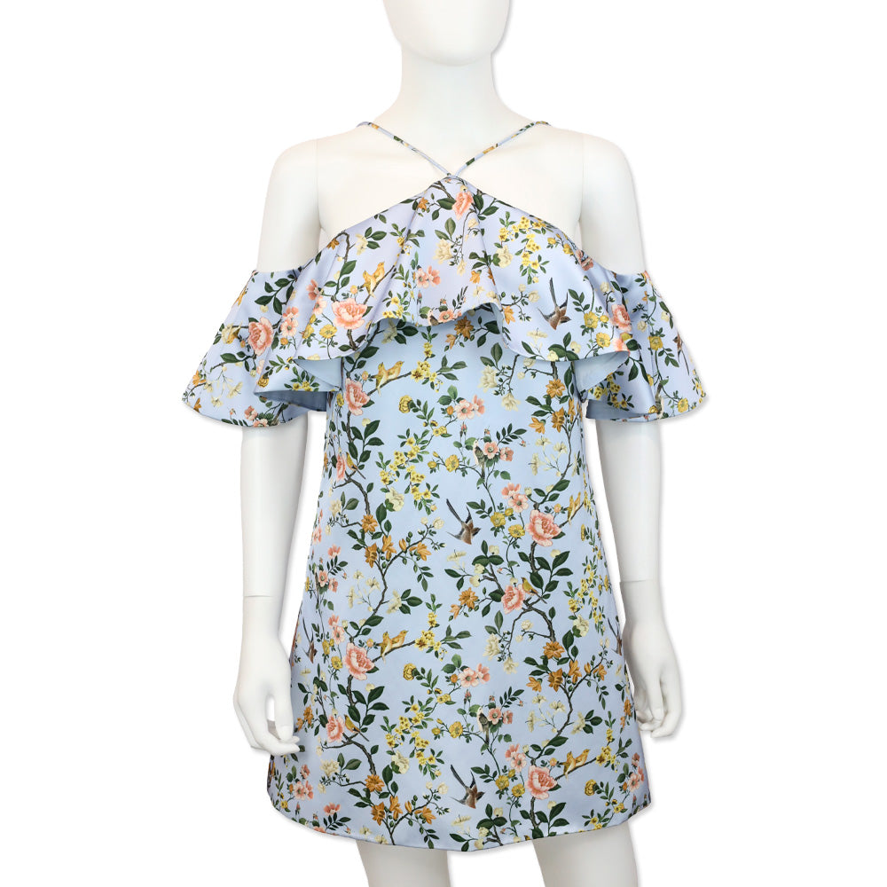 Amur Cerulean Floral Anna Mini Dress