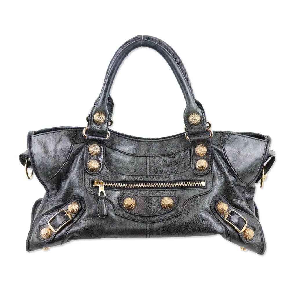 Balenciaga Anthracite Agneau Leather Giant 21 Gold Hardware Part