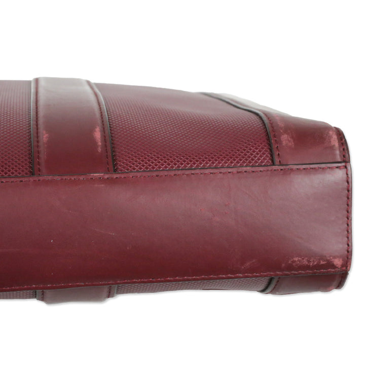 Bottega Veneta Bordeaux Marco Polo Calfskin Leather Briefcase