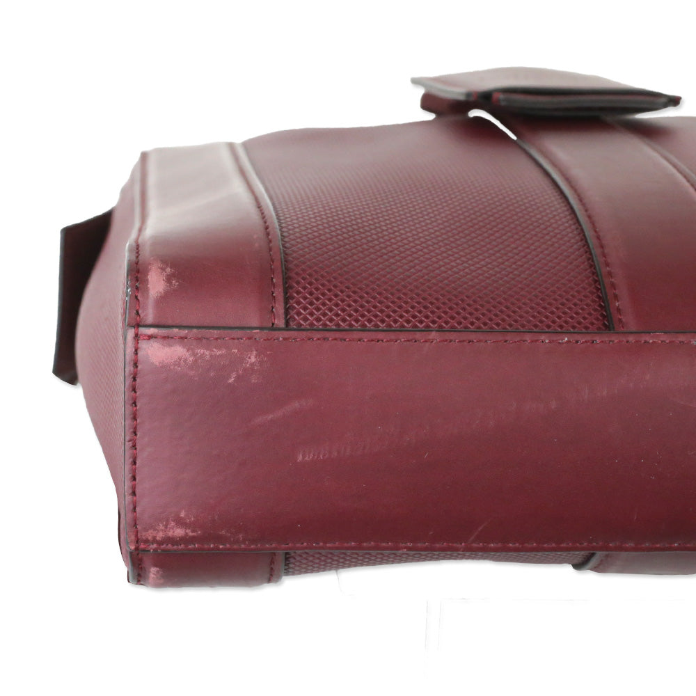 Bottega Veneta Bordeaux Marco Polo Calfskin Leather Briefcase