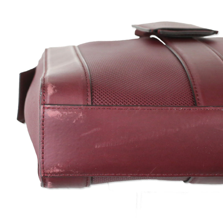 Bottega Veneta Bordeaux Marco Polo Calfskin Leather Briefcase