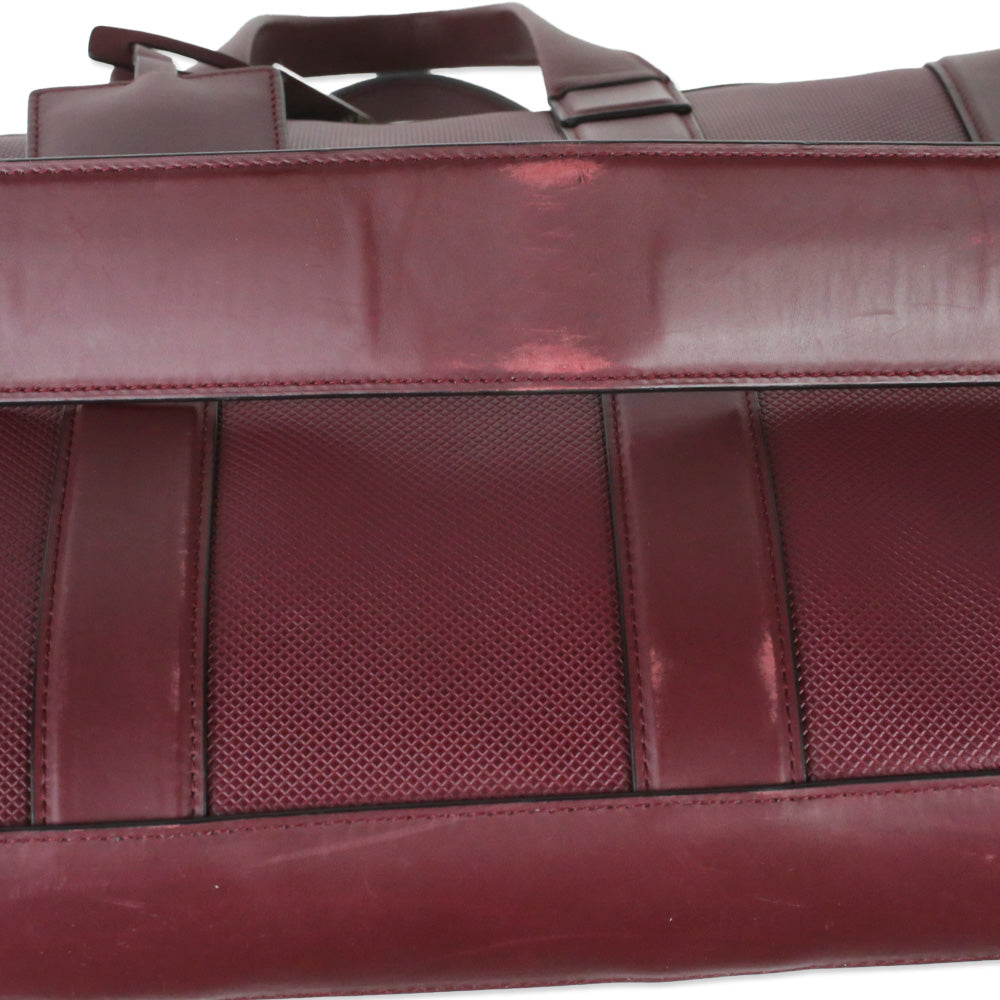 Bottega Veneta Bordeaux Marco Polo Calfskin Leather Briefcase