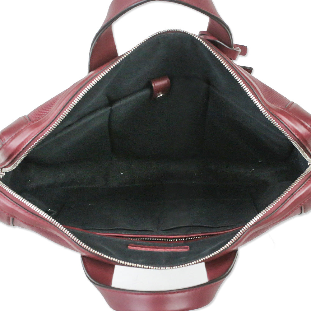 Bottega Veneta Bordeaux Marco Polo Calfskin Leather Briefcase