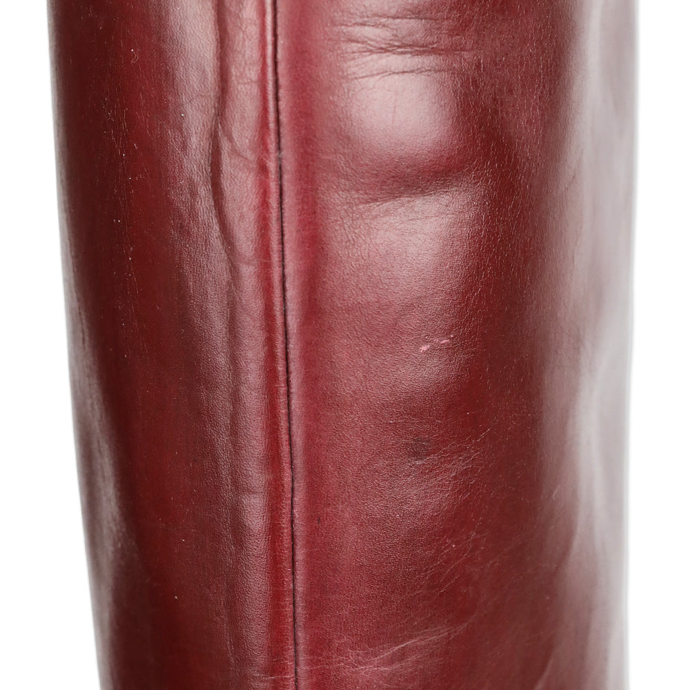 Bruno Magli Burgundy Knee High Boots