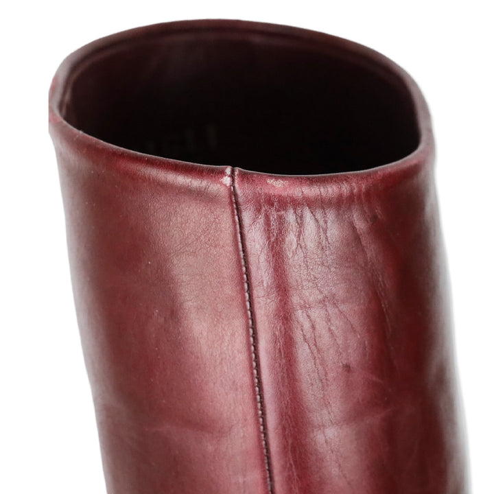 Bruno Magli Burgundy Knee High Boots