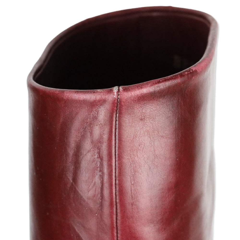 Bruno Magli Burgundy Knee High Boots