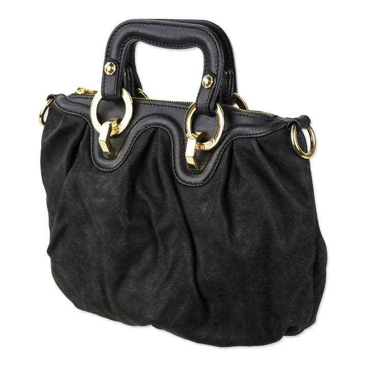 Bruno Magli Navel Black Nappa Leather Crossbody Bag