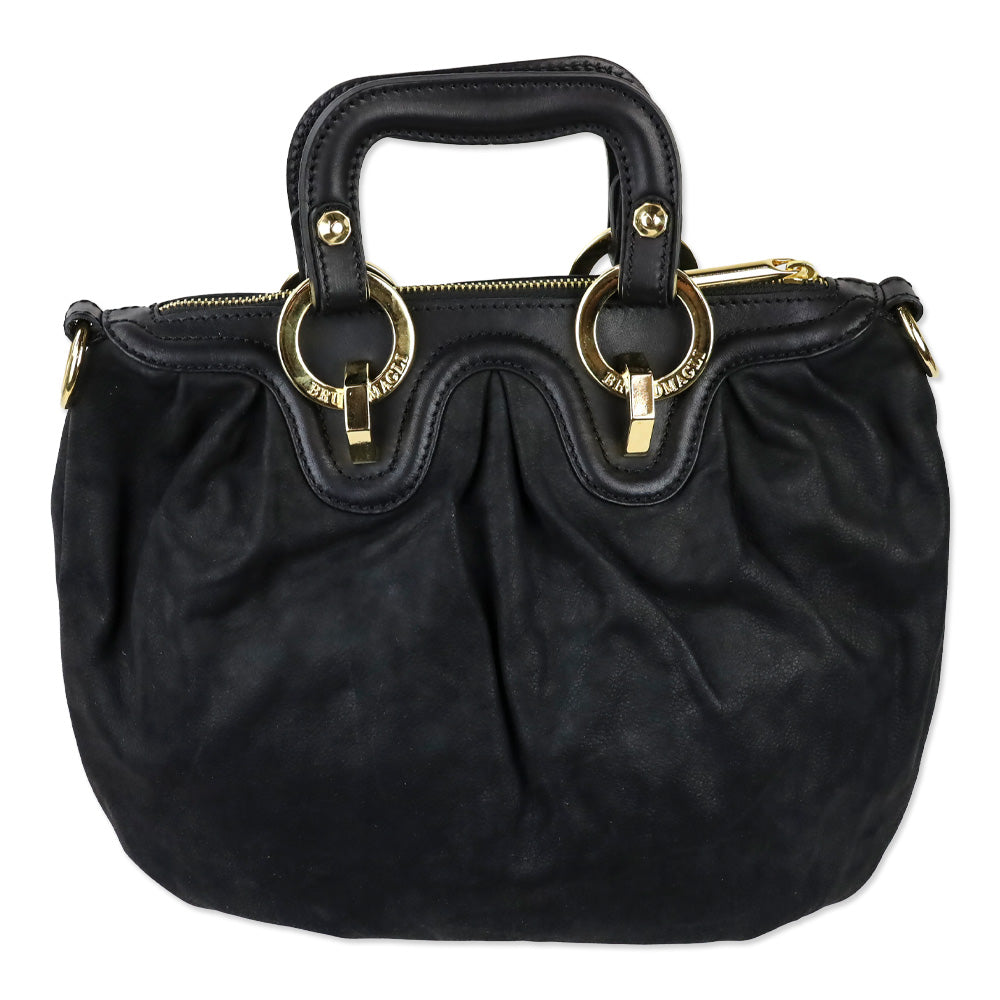 Bruno Magli Navel Black Nappa Leather Crossbody Bag