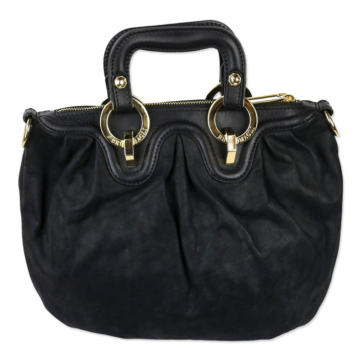 Bruno Magli Navel Black Nappa Leather Crossbody Bag