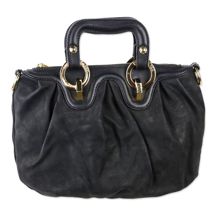 Bruno Magli Navel Black Nappa Leather Crossbody Bag