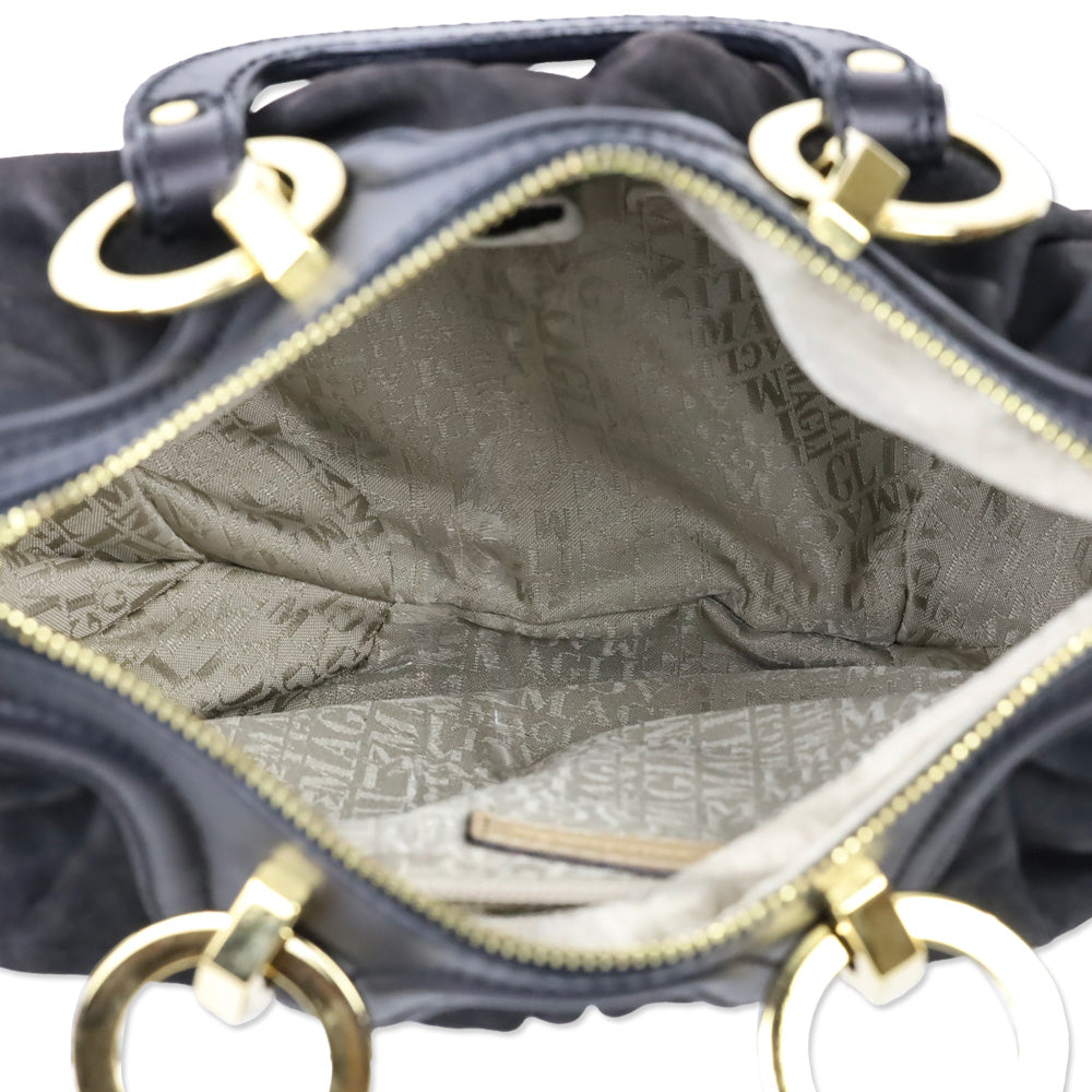 Bruno Magli Navel Black Nappa Leather Crossbody Bag