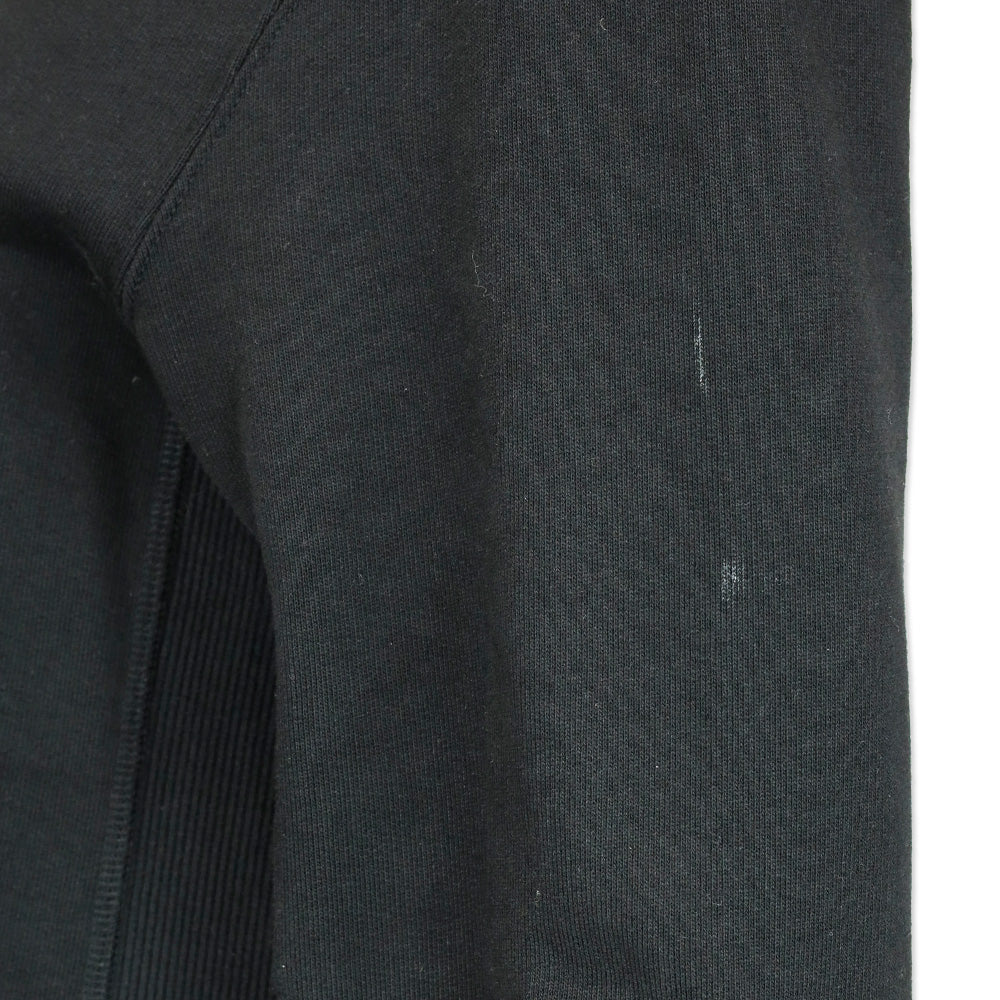 Burberry Black Cotton Crewneck Sweater with Logo Patch