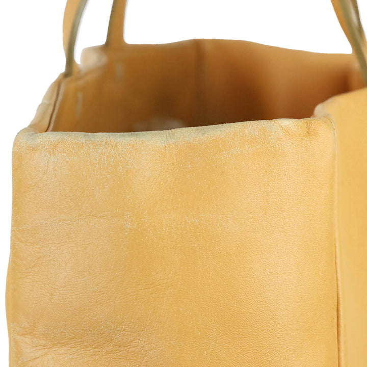 Burberry London Tan Stitched Leather Tote