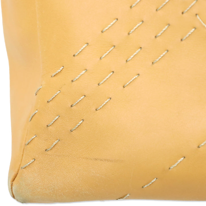 Burberry London Tan Stitched Leather Tote