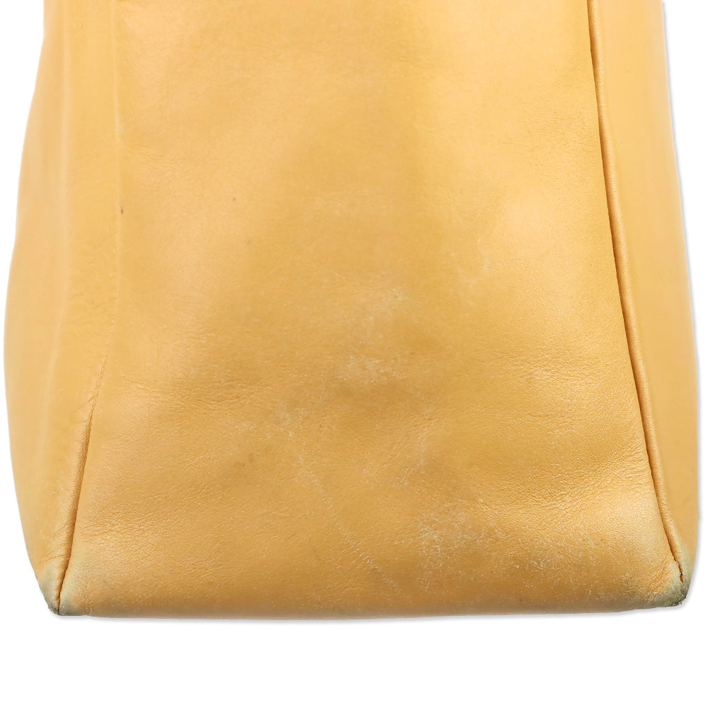 Burberry London Tan Stitched Leather Tote