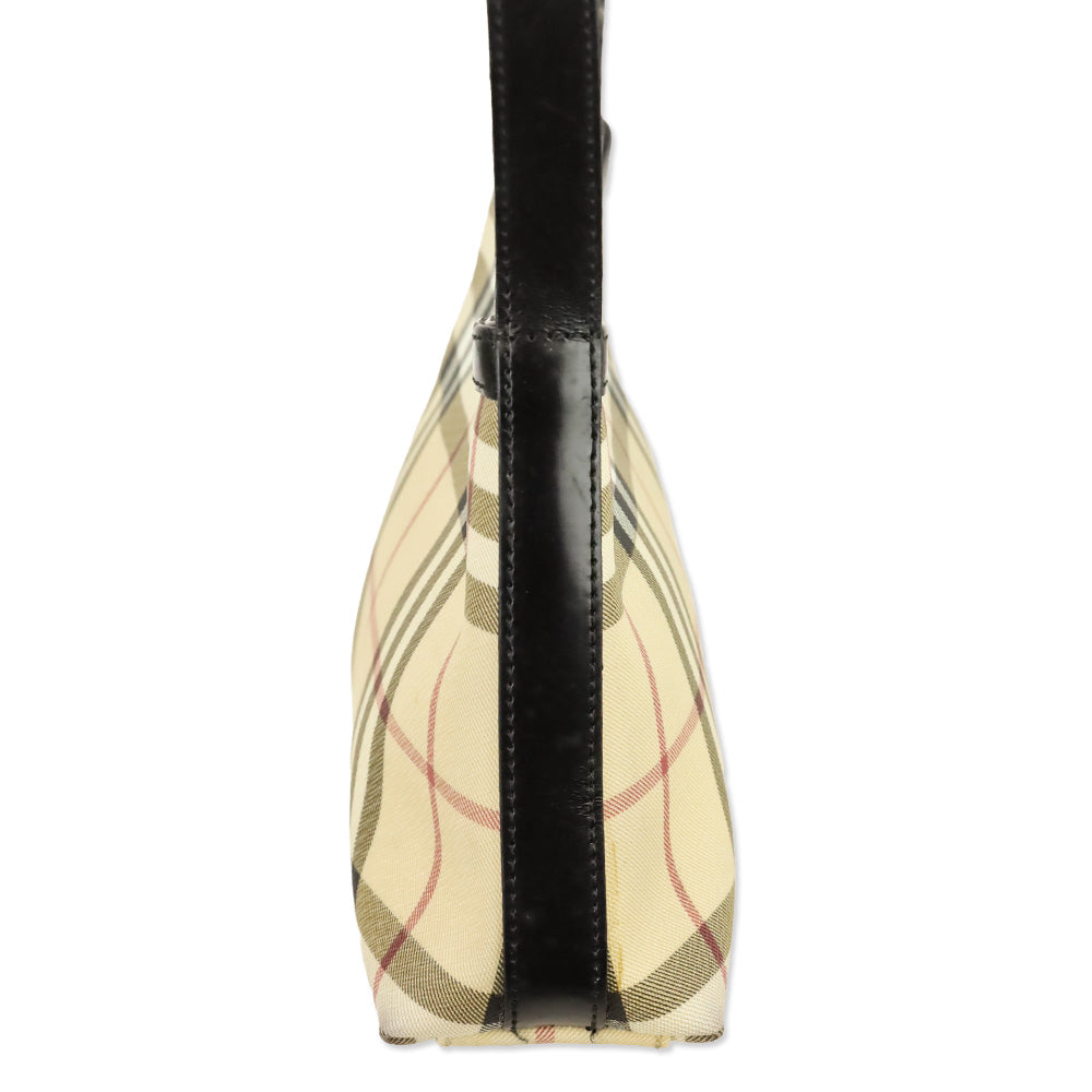 Burberry Nova Check Coated Canvas Small Shoulder Bag