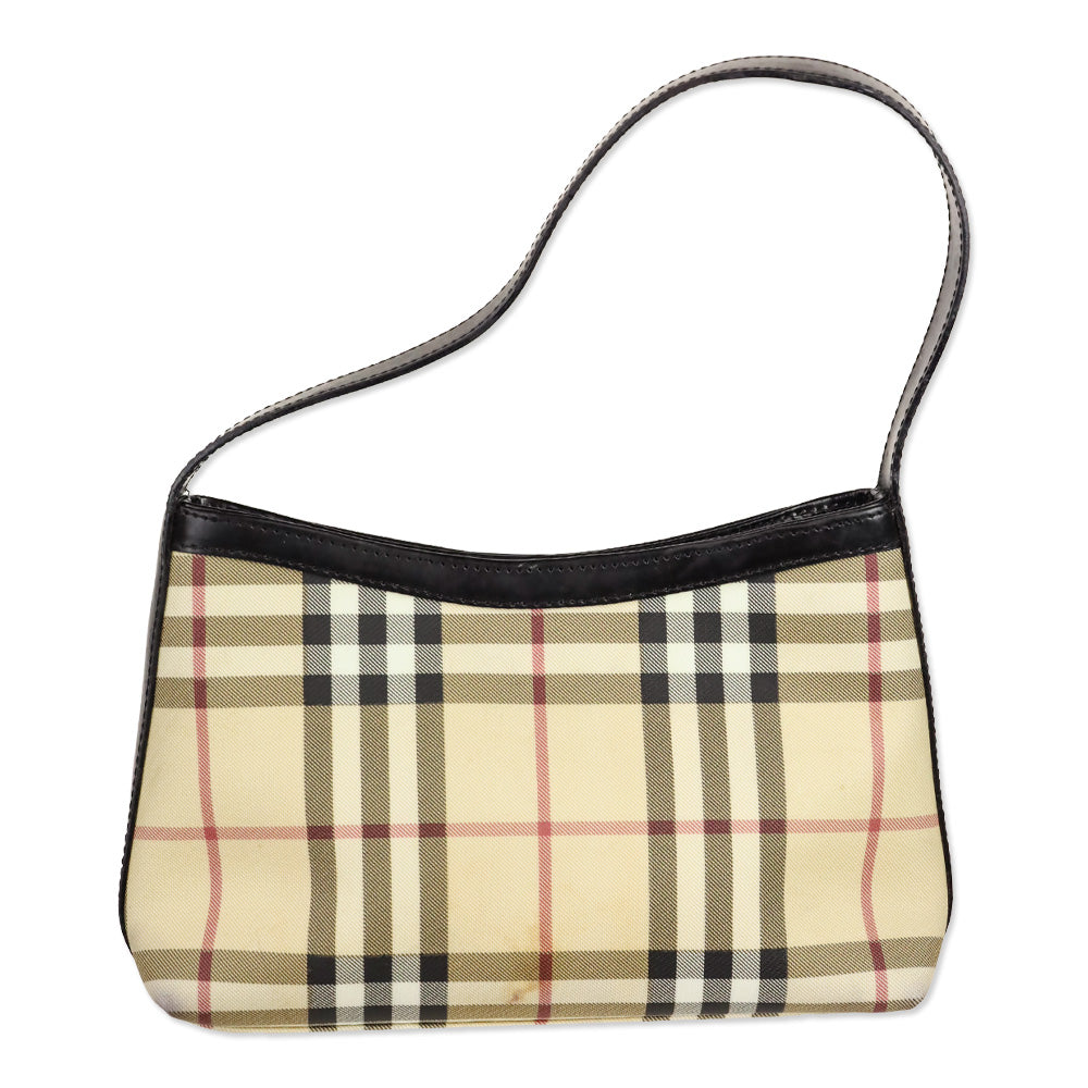 Burberry Nova Check Coated Canvas Small Shoulder Bag