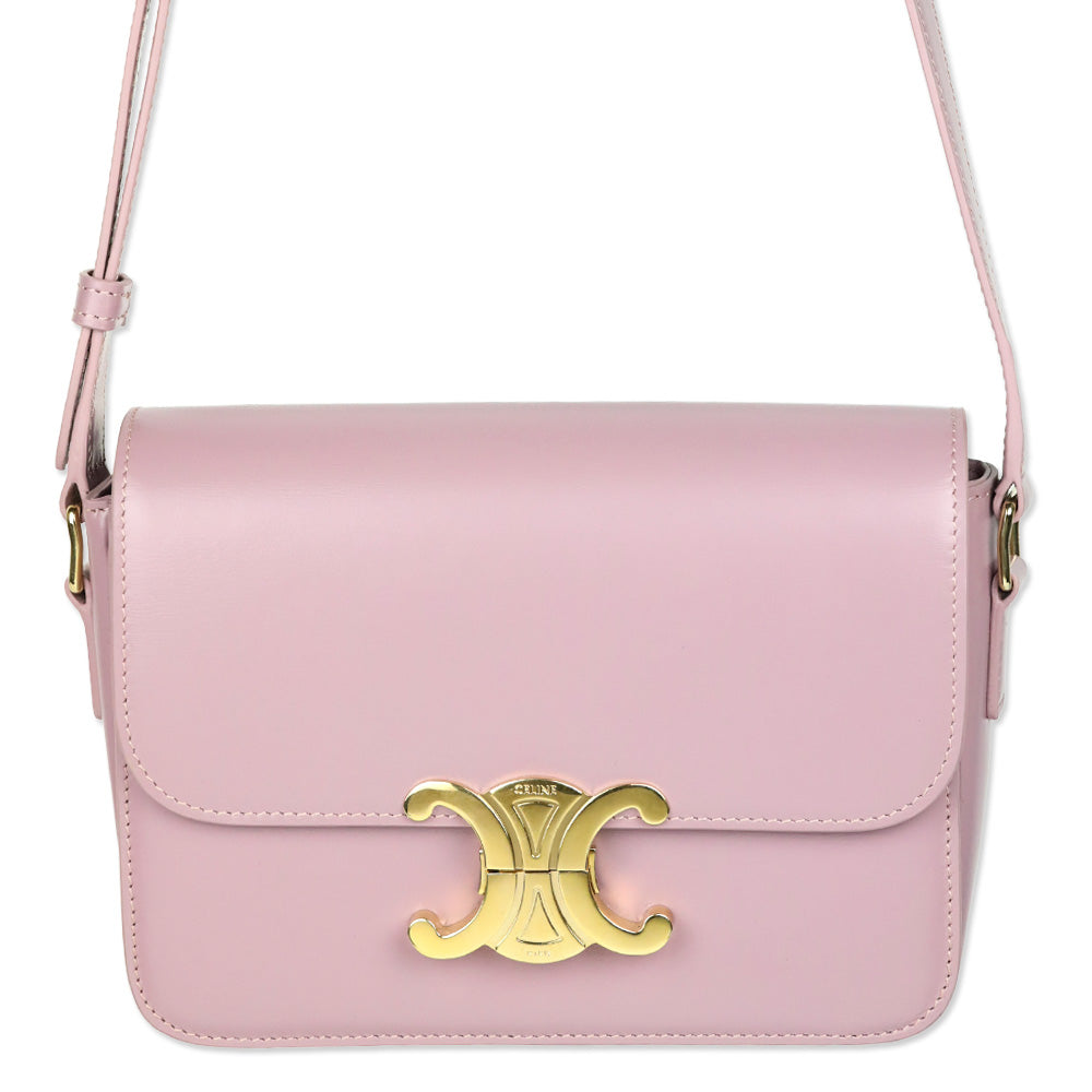 Celine Petal Shiny Calfskin Teen Triomphe Bag