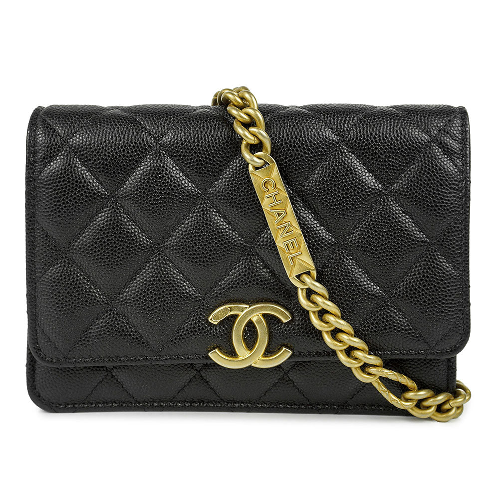 Chanel Black Caviar Mini Bracelet Wallet on Chain