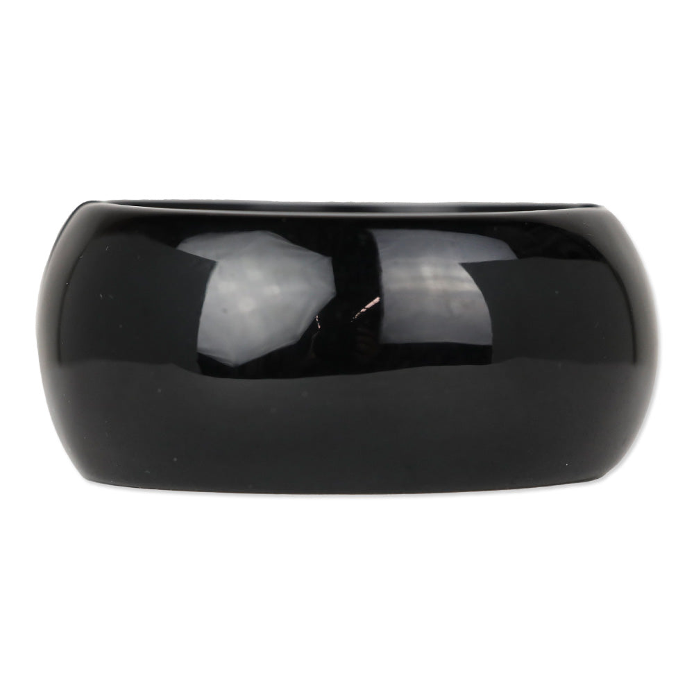 Chanel Black Resin & Strass CC Cuff Bracelet