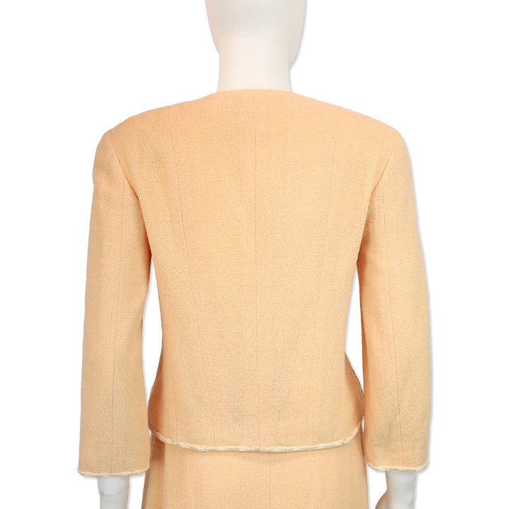 Chanel Spring 1999 Peach Wool-Blend Suit Jacket