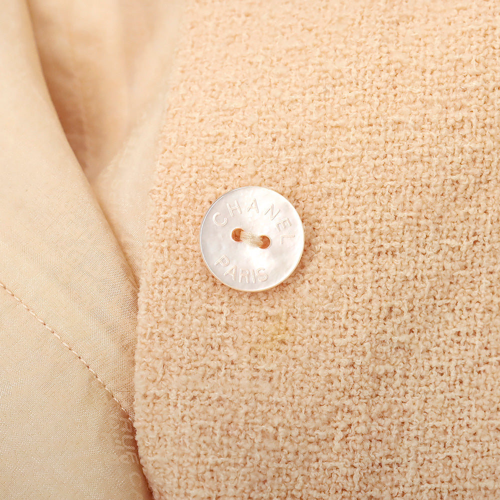 Chanel Spring 1999 Peach Wool-Blend Suit Jacket