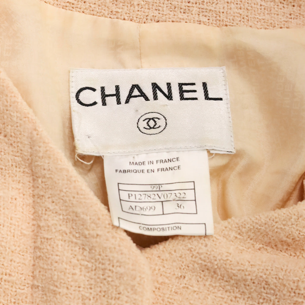 Chanel Spring 1999 Peach Wool-Blend Suit Jacket