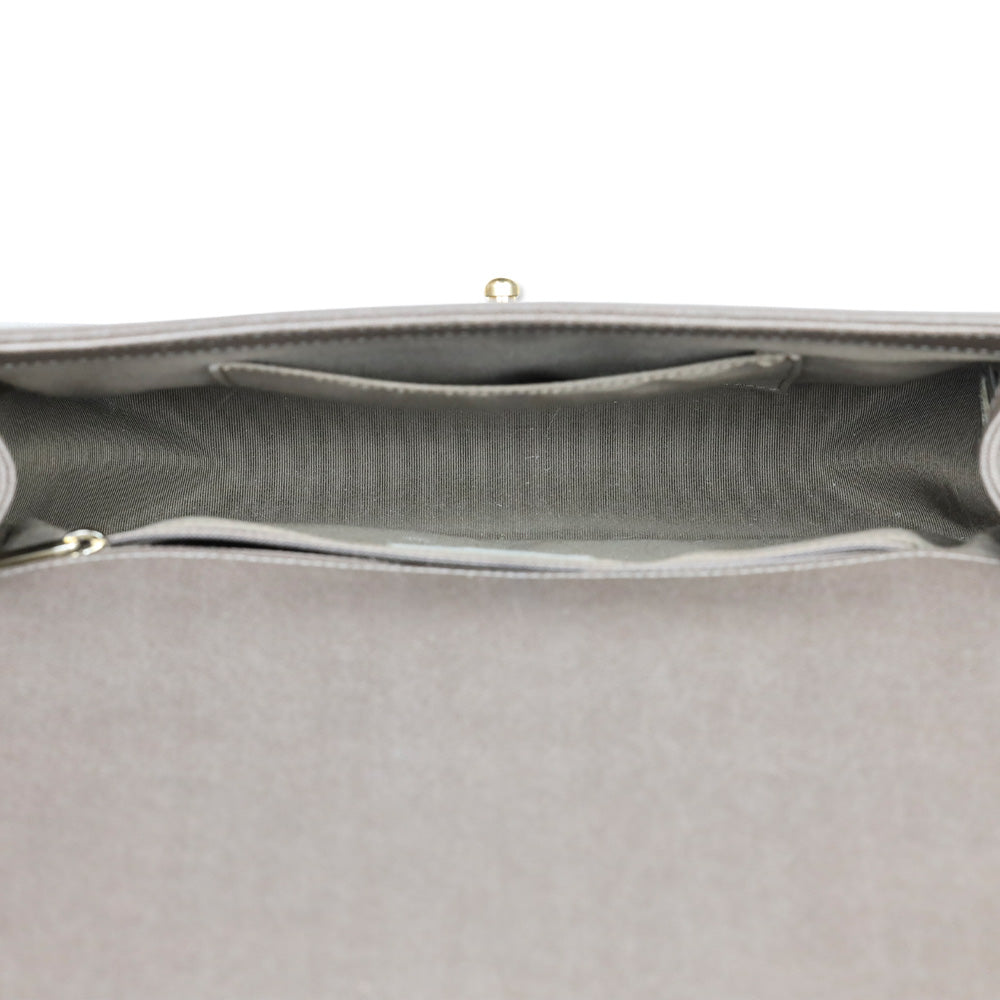 Chanel Taupe Caviar Leather Antique Gold Hardware New Medium Boy Bag