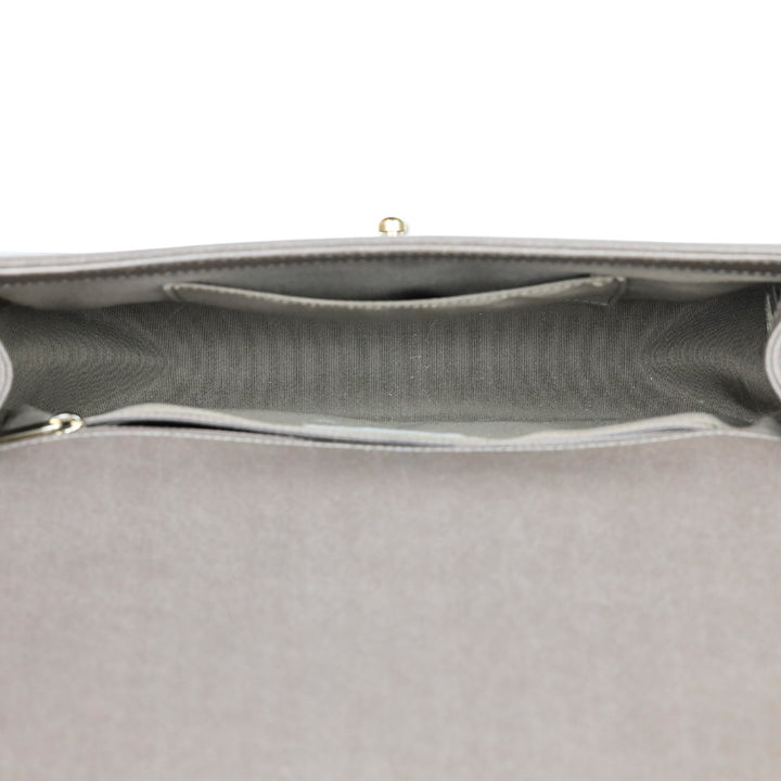 Chanel Taupe Caviar Leather Antique Gold Hardware New Medium Boy Bag