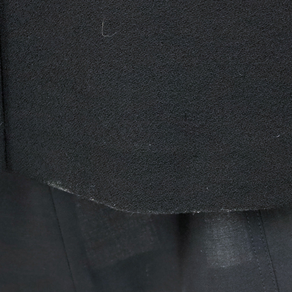 Chanel F/W 02 Black Wool Pearl Buttons Coat