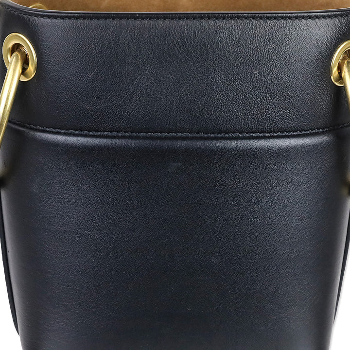Chloé Black Leather Mini Roy Bucket Bag