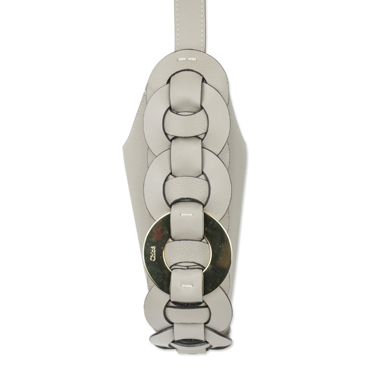 Chloé Darryl Motty Grey Grained Leather Small Hobo Bag