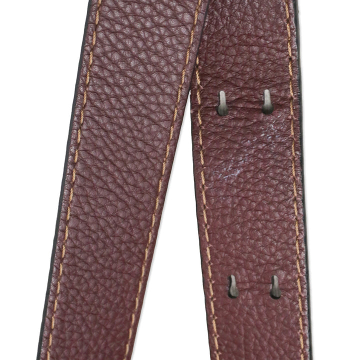 Chloé Marcie Burgundy Grained Leather Saddle Bag