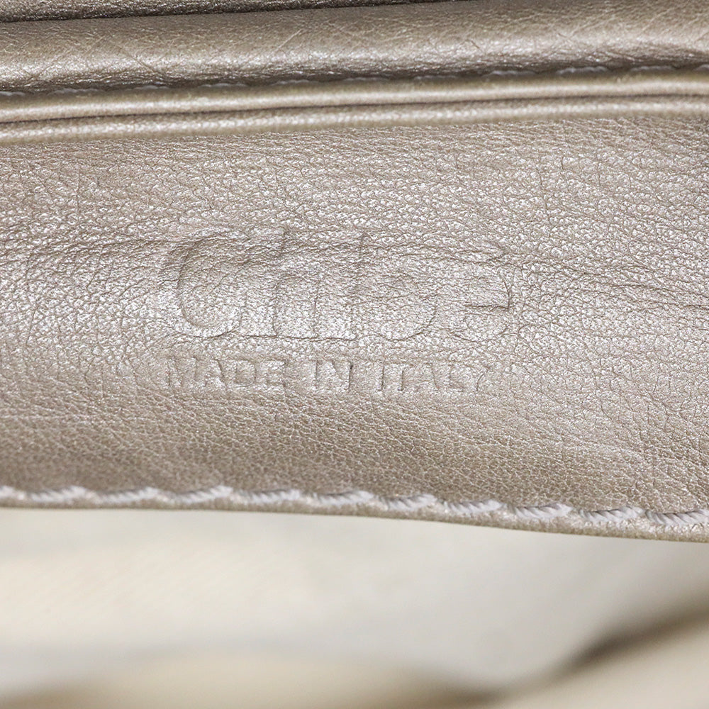 Chloé Metallic Beige Leather Paddington Bag