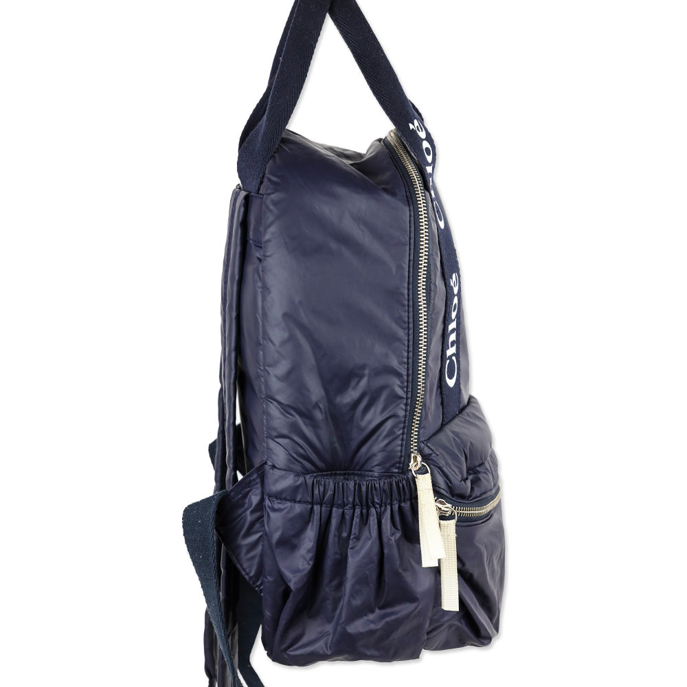 Chloé Navy Blue Nylon Backpack