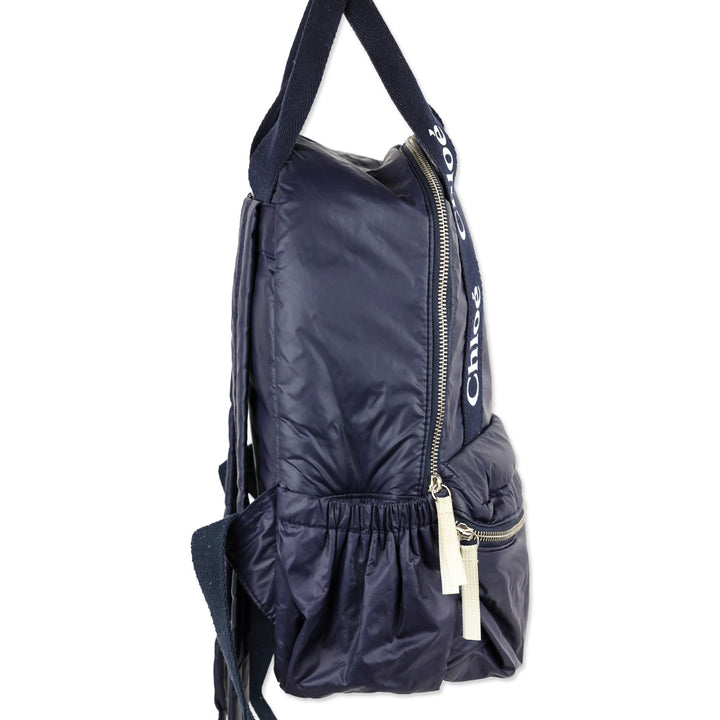 Chloé Navy Blue Nylon Backpack