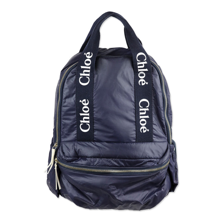Chloé Navy Blue Nylon Backpack