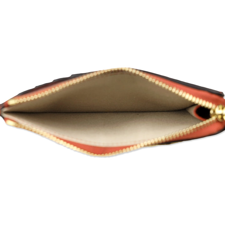 Chloé Tawny Orange C Croc-Embossed Leather Zip Card Holder