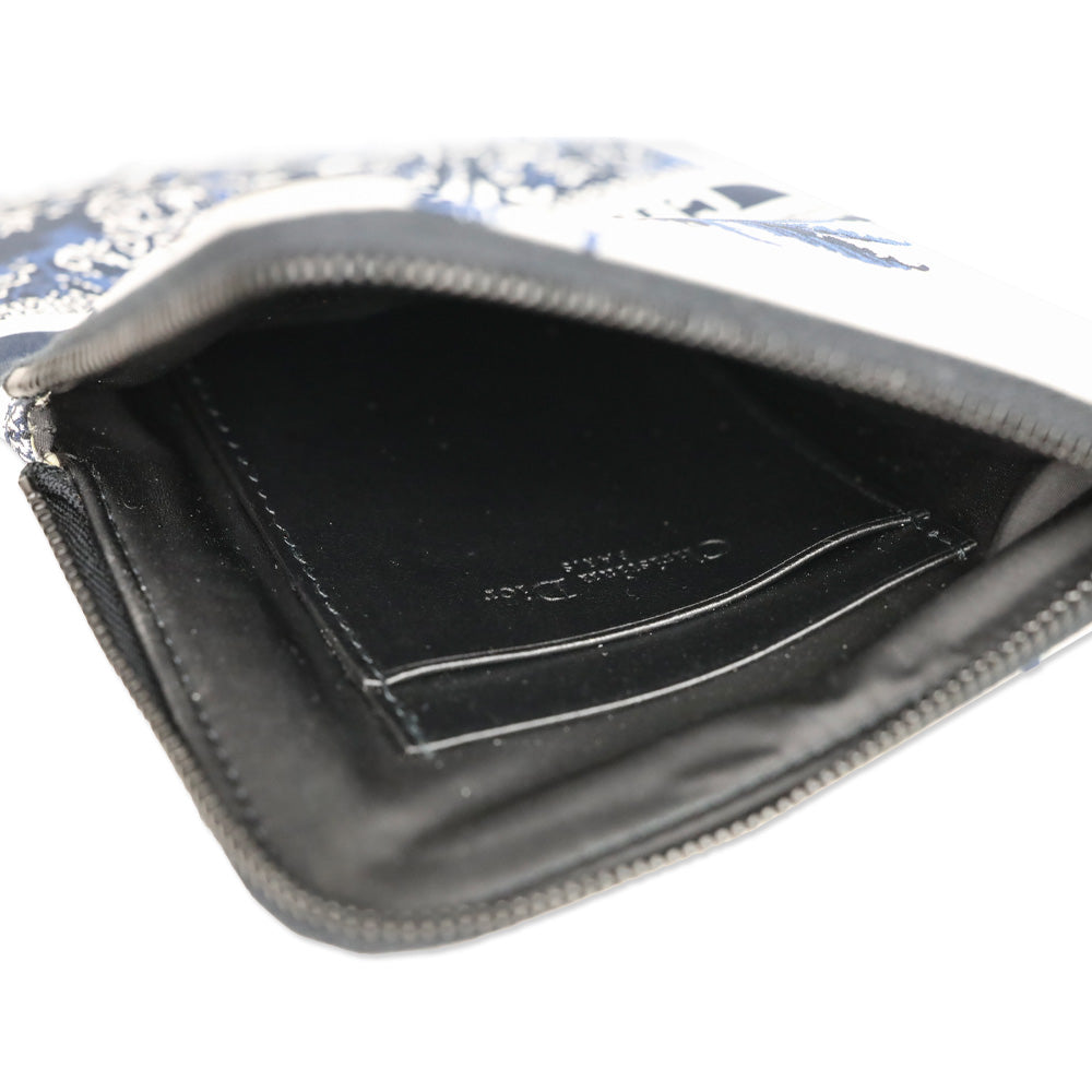 Christian Dior Blue Toile de Jouy Technical Fabric DiorTravel Multifunctional Zipped Pouch