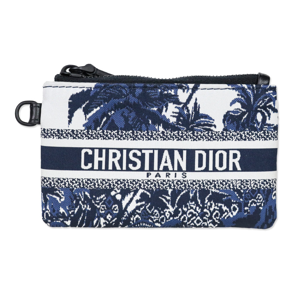 Christian Dior Blue Toile de Jouy Technical Fabric DiorTravel Multifunctional Zipped Pouch