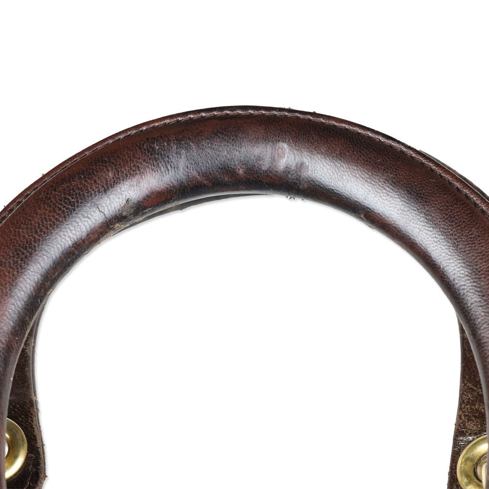 Christian Dior Brown Cannage Quilted Lambskin Leather Large Lady Dior Bag