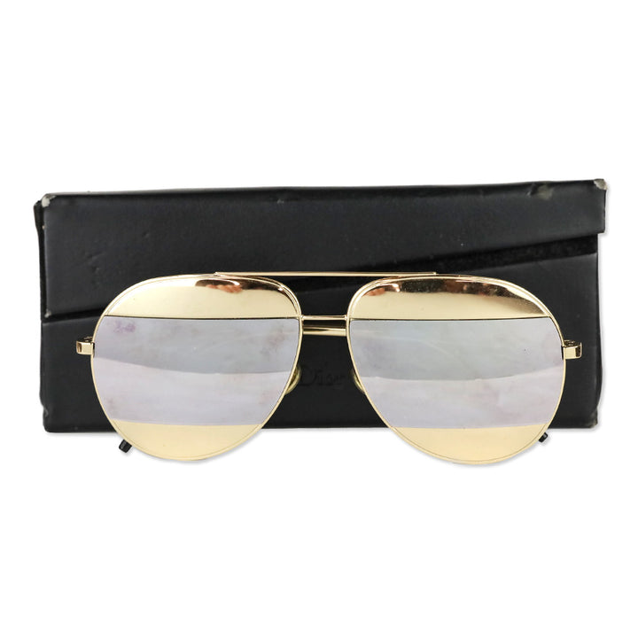 Christian Dior DiorSplit1 Gold Aviator Sunglasses