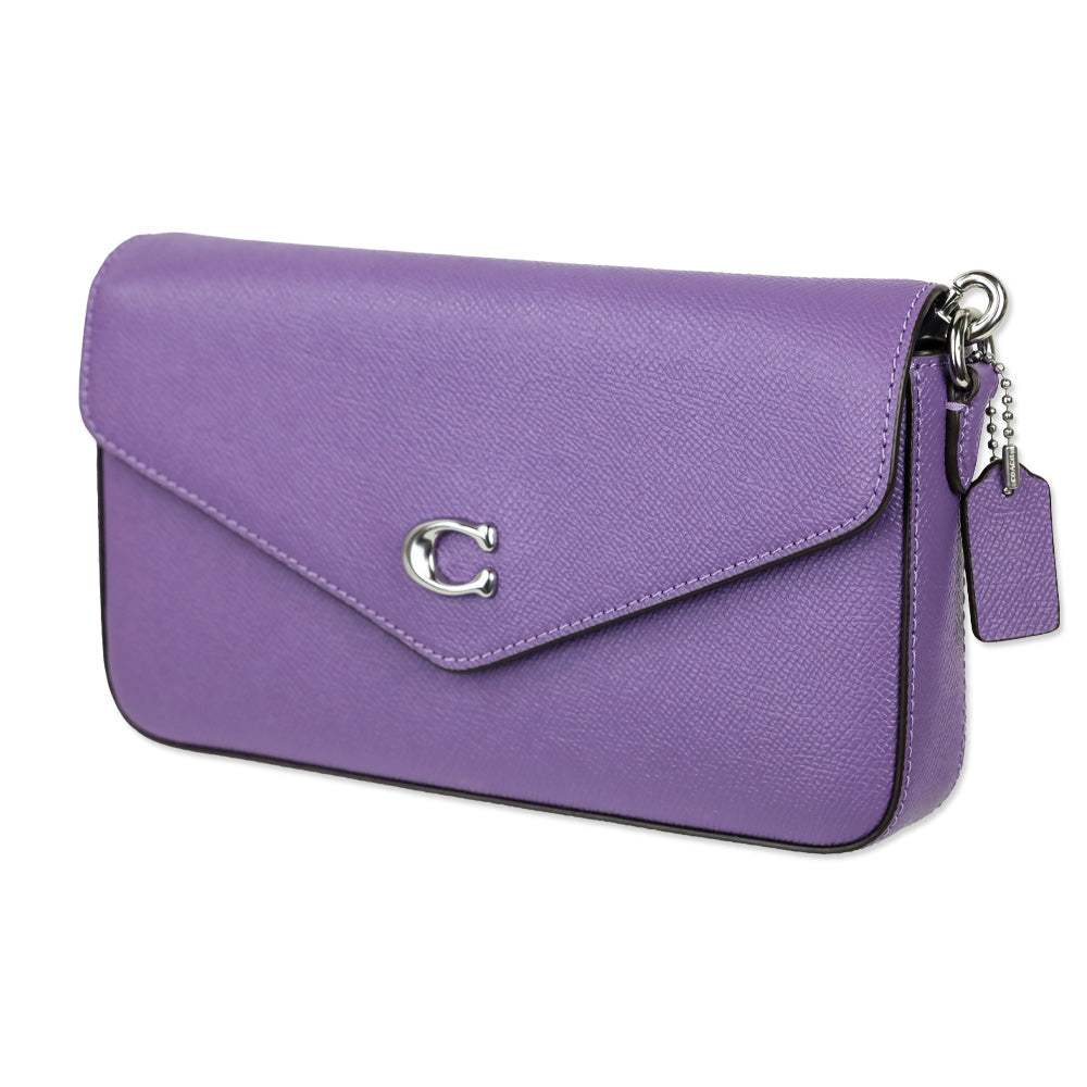 Coach C8439 Light Violet Crossgrain Leather Wyn Crossbody Bag