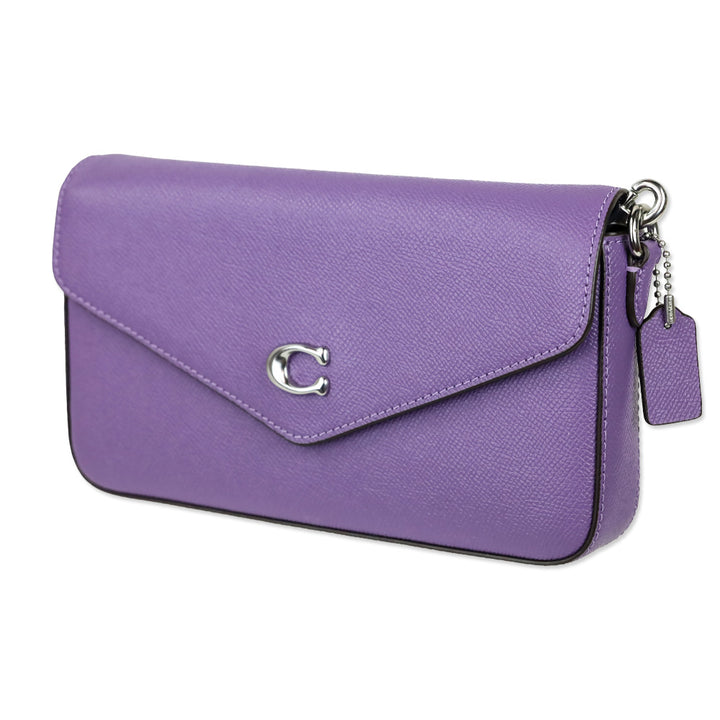 Coach C8439 Light Violet Crossgrain Leather Wyn Crossbody Bag