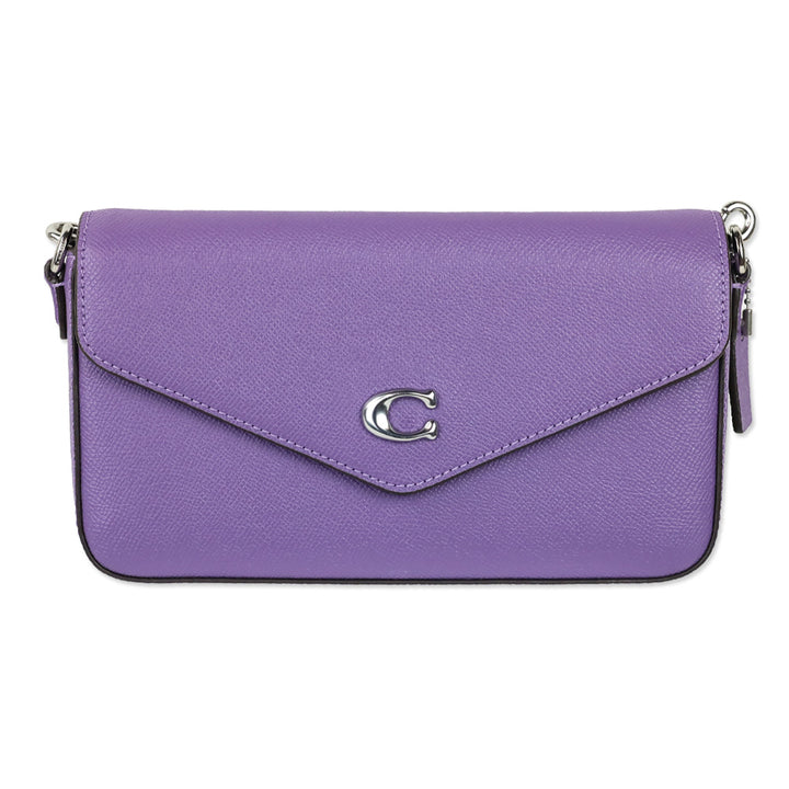 Coach C8439 Light Violet Crossgrain Leather Wyn Crossbody Bag
