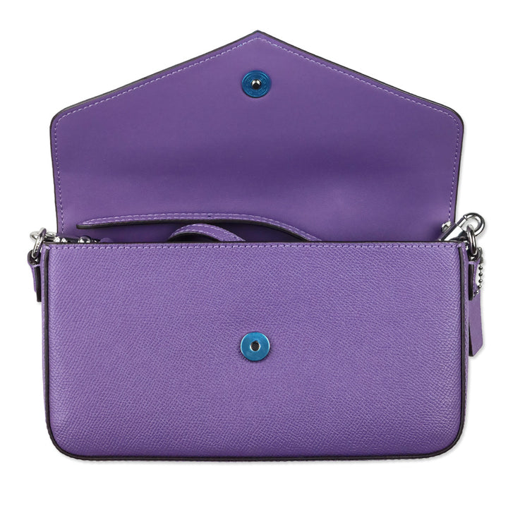 Coach C8439 Light Violet Crossgrain Leather Wyn Crossbody Bag