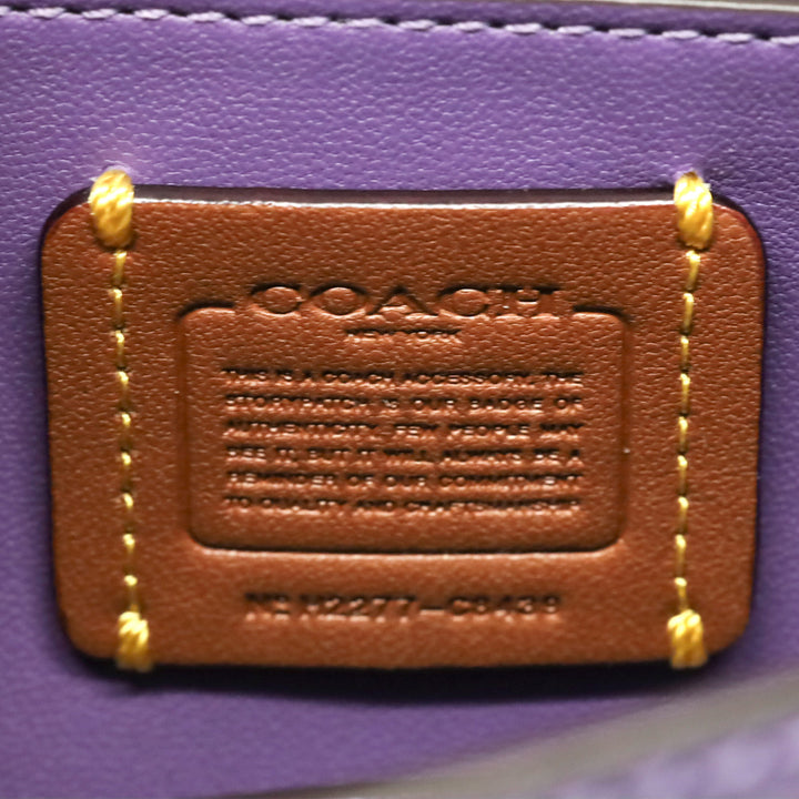 Coach C8439 Light Violet Crossgrain Leather Wyn Crossbody Bag