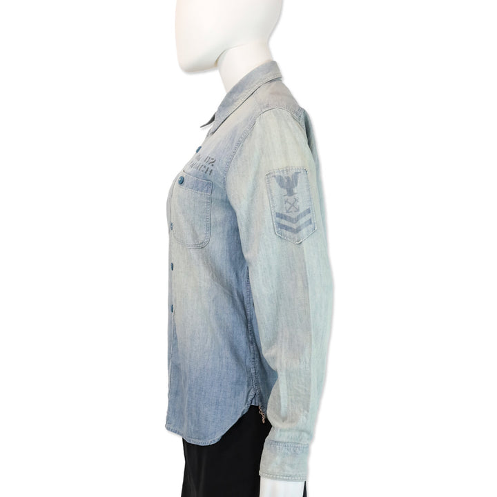 Double RL Lightwash Denim Button Up Shirt