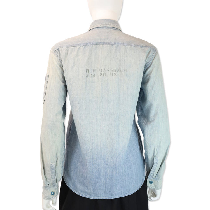 Double RL Lightwash Denim Button Up Shirt